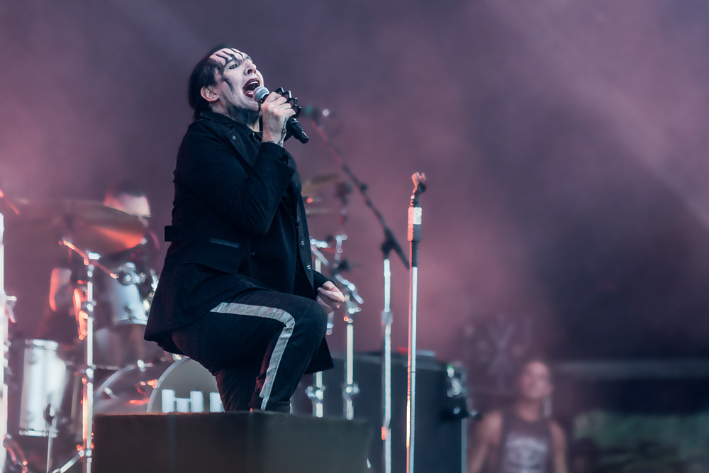 Marilyn Manson brought in a monsoon for his encore // Photo : Kieron Yates 