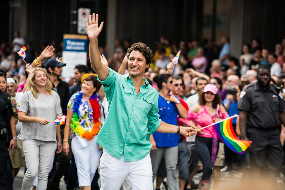 Prime Minister Justin Trudeau took part in Pride // Photo : Kieron Yates