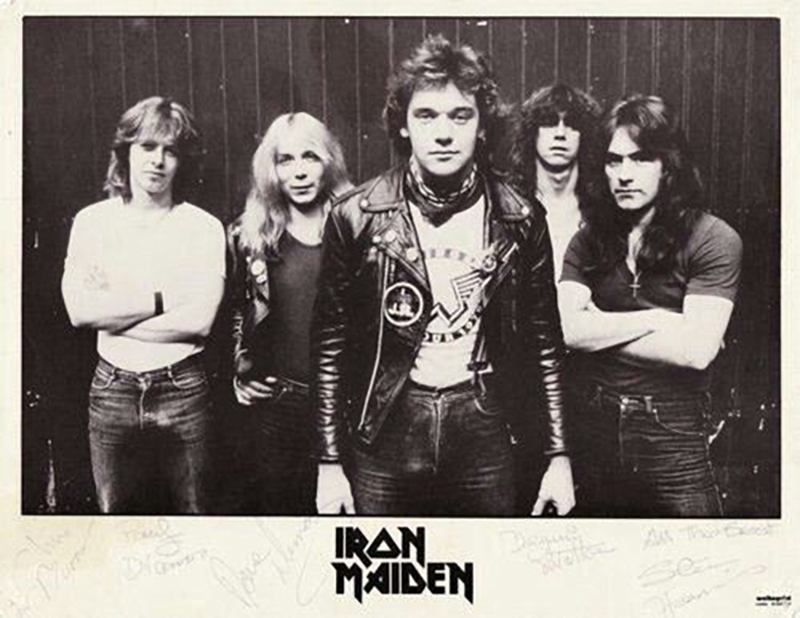 Iron Maiden promotional photograph from 1980