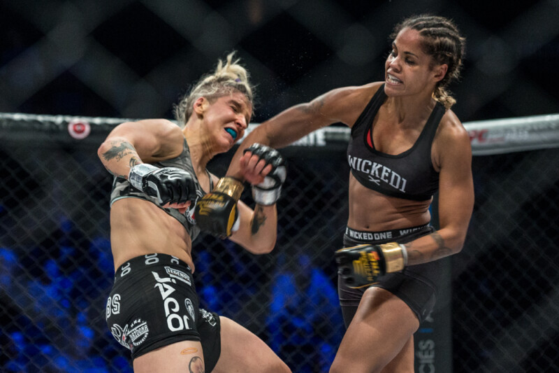 Garbatt eats a solid punch from Berchel || photo: Kieron Yates
