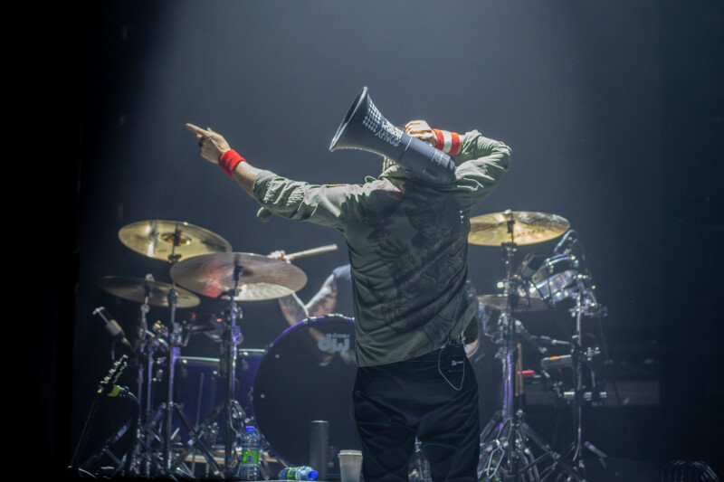 Raine Maida of Our Lady Peace at Place Bell in Laval on March 10, 2025.