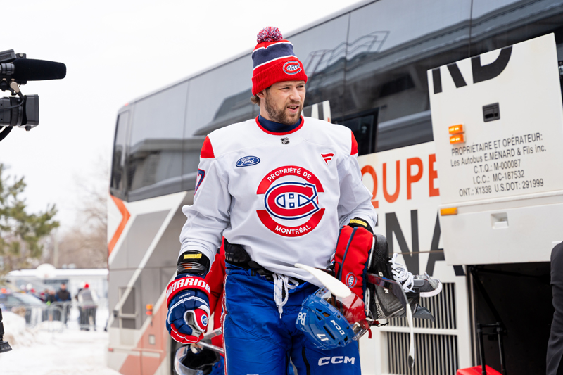 MONTREAL, Quebec - FEBRUARY 20:Montreal Canadiens outside pratice at the Parc de la Confédération on February 20, 2026 in Montreal, Quebec, Canada. (Photo by Laurent Corbeil/Club de hockey Canadien)